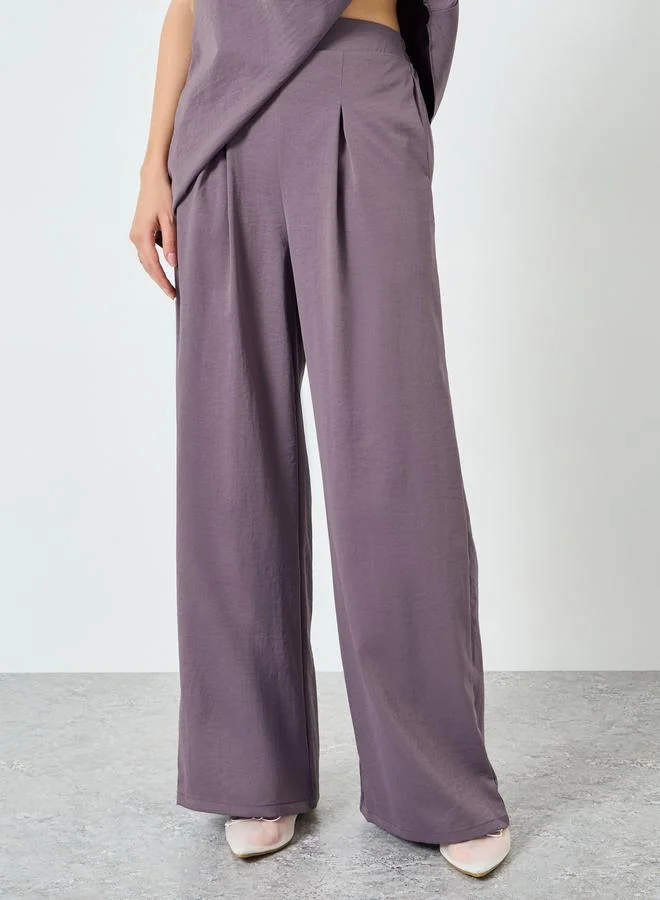 Styli Women Asymmetric Hem Top and Pants Co-Ords